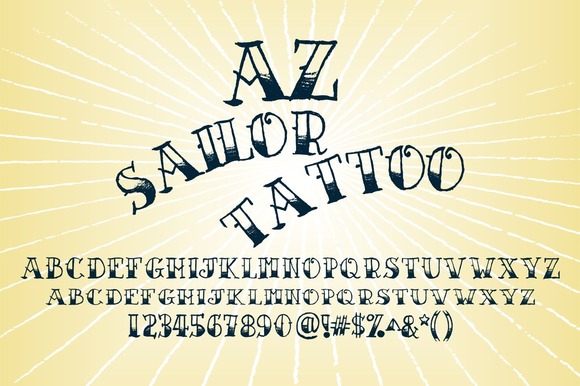 AZ Sailor Tattoo Font - Featured Image