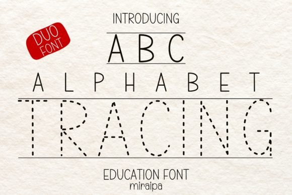 Abc Alphabet Tracing Font - Featured Image