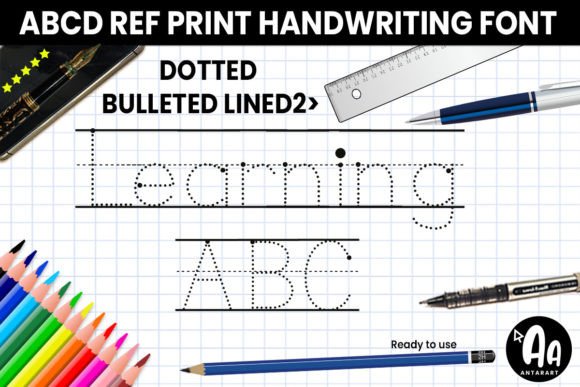 Abcd Ref Dotted Bulleted Lined2 Font - Featured Image