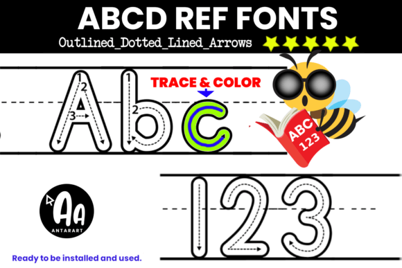 Abcd Ref Outlined Dotted Arrows Lined Font - Featured Image