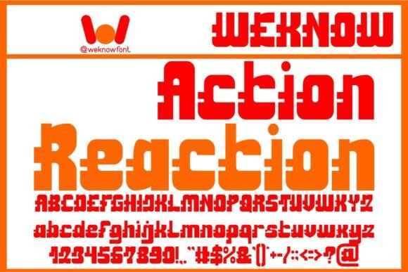 Action Reaction Font - Featured Image