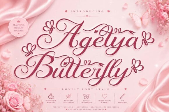 Agetya Butterfly Font - Featured Image