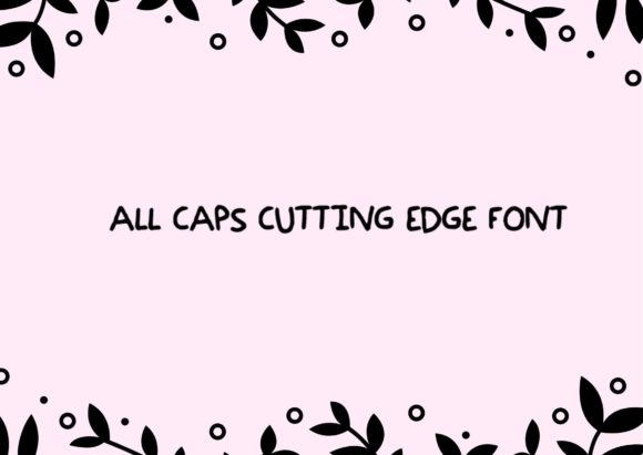 All Caps Cutting Edge Font - Featured Image