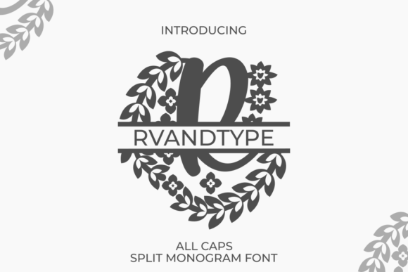 All Caps Split Monogram Font - Featured Image