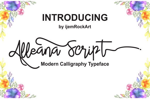 Alleana Script Font - Featured Image
