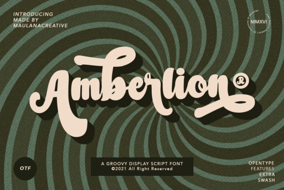 Amberlion Script Font - Featured Image