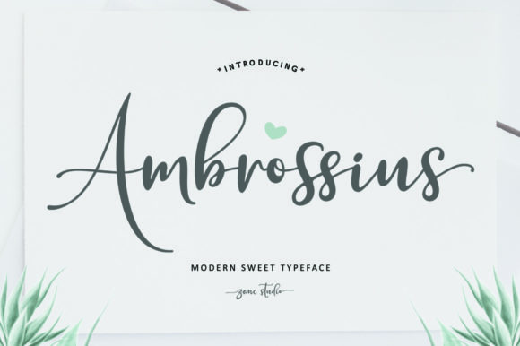 Ambrossius Script Font - Featured Image