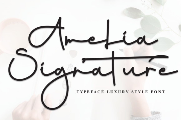 Amelia Signature Font - Featured Image