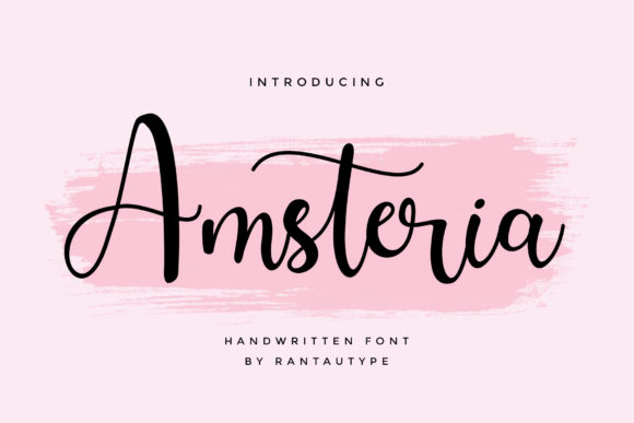 Amsteria Font - Featured Image