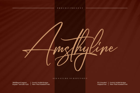 Amsthyline Font - Featured Image
