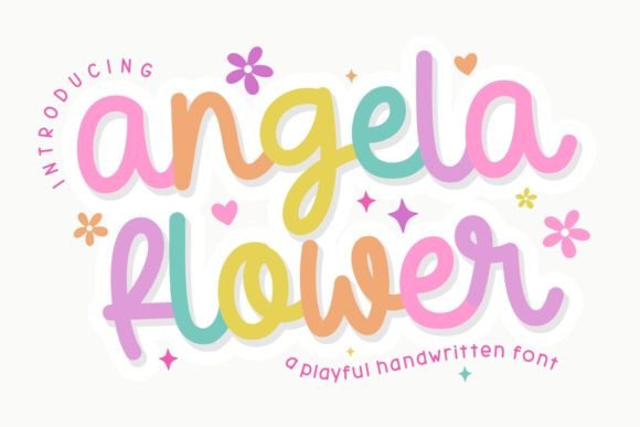 Angela Flower Font - Featured Image