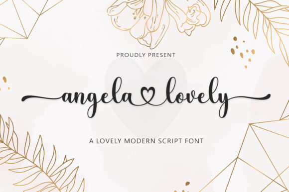 Angela Lovely Font - Featured Image
