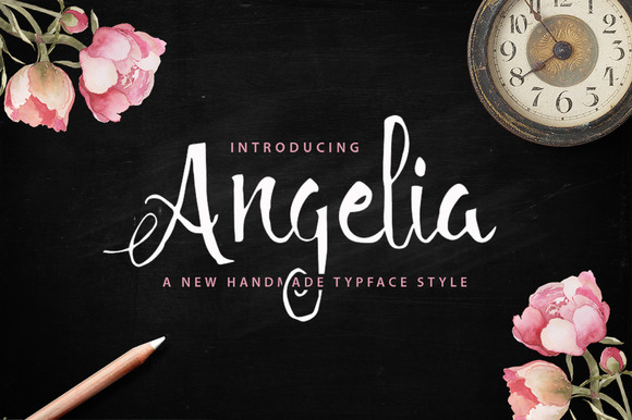 Angelia Script Font - Featured Image