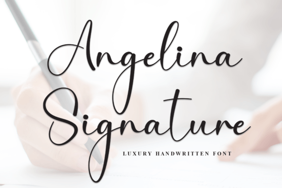 Angelina Signature Font - Featured Image