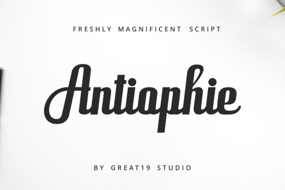 Antiophie Script Font - Featured Image