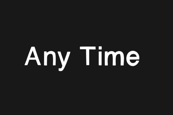 Any Time Font - Featured Image