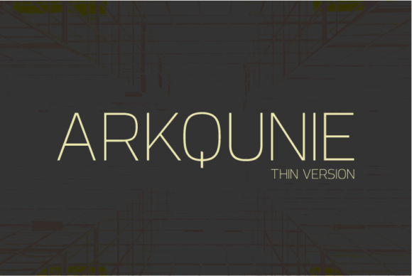 Arkqunie Thin Font - Featured Image
