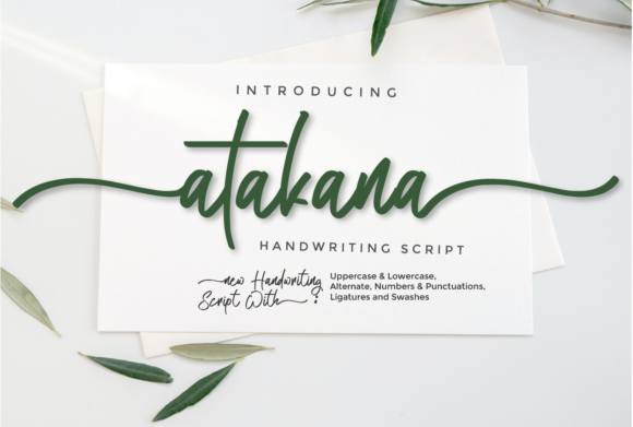 Atakana Script Font - Featured Image
