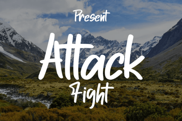Attack Fight Font - Featured Image