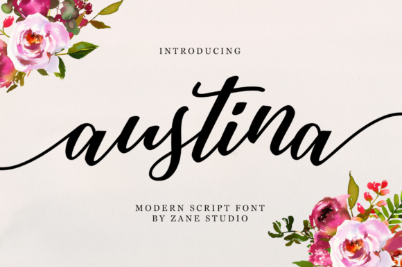 Austina Script Font - Featured Image