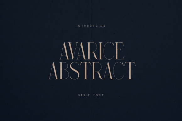 Avarice Abstract Font - Featured Image
