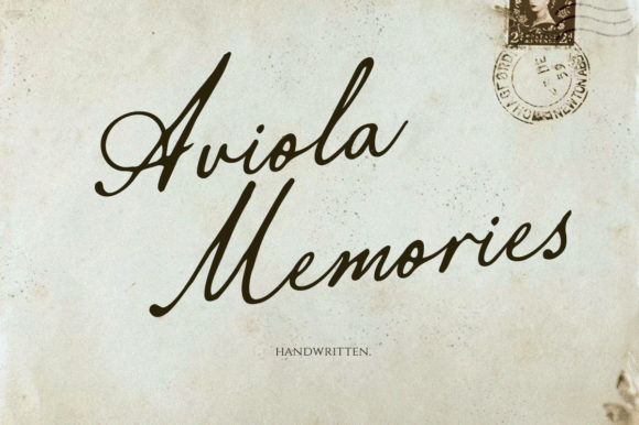 Aviola Memories Font - Featured Image