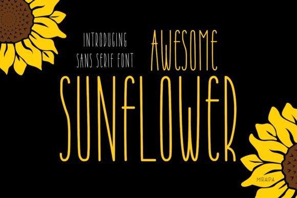 Awesome Sunflower Font - Featured Image