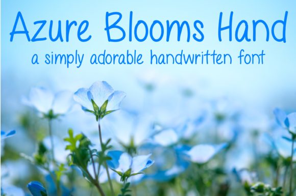 Azure Blooms Hand Font - Featured Image