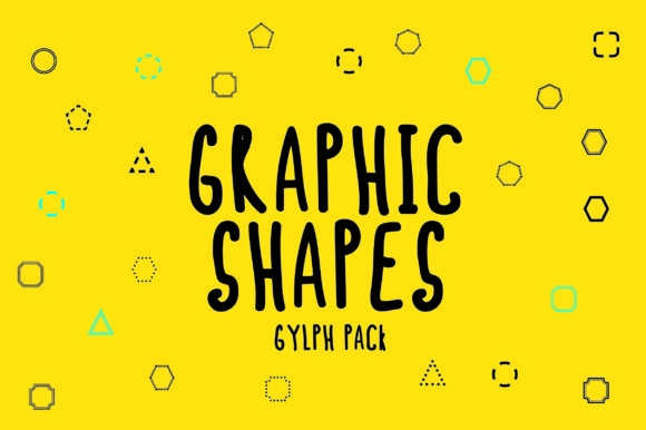 BM Graphics - Graphic Shapes Glyph Font - Featured Image