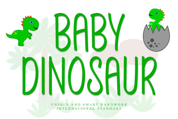 Baby Dinosaur Font - Featured Image