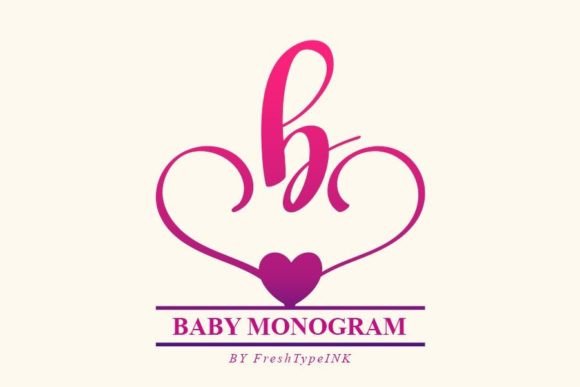 Baby Monogram Font - Featured Image