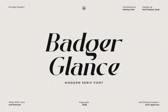 Badger Glance Font - Featured Image