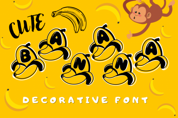 Banana Cute Font - Featured Image