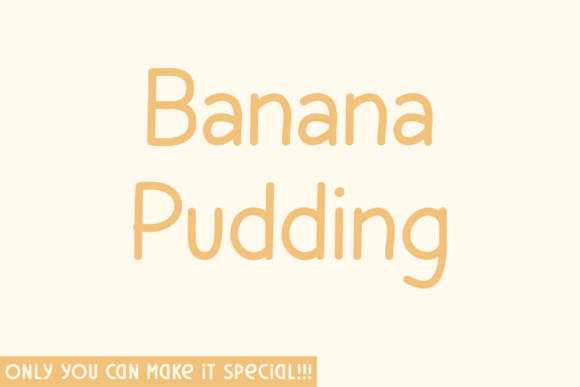 Banana Pudding Font - Featured Image