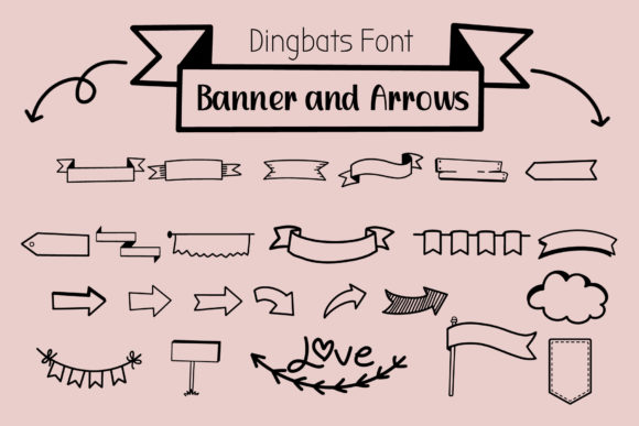 Banner and Arrows Font - Featured Image