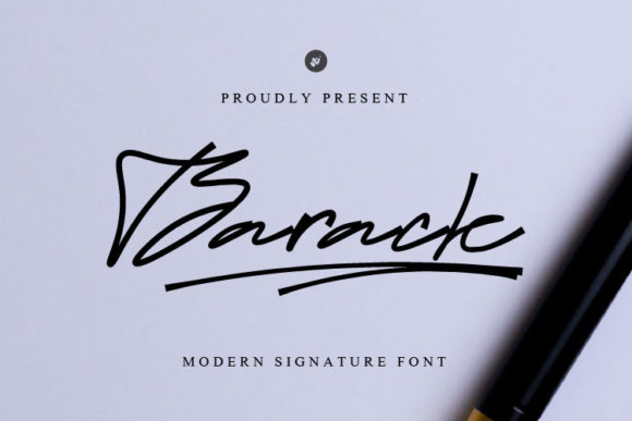 Barack Script Font - Featured Image