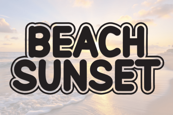 Beach Sunset Font - Featured Image
