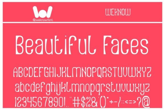 Beautiful Faces Font - Featured Image