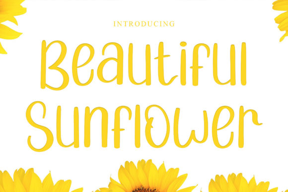 Beautiful Sunflower Font - Featured Image