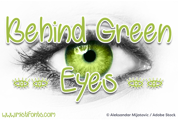 Behind Green Eyes Font - Featured Image