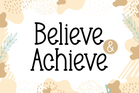 Believe and Achieve Font - Featured Image
