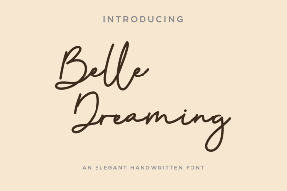 Belle Dreaming Font - Featured Image