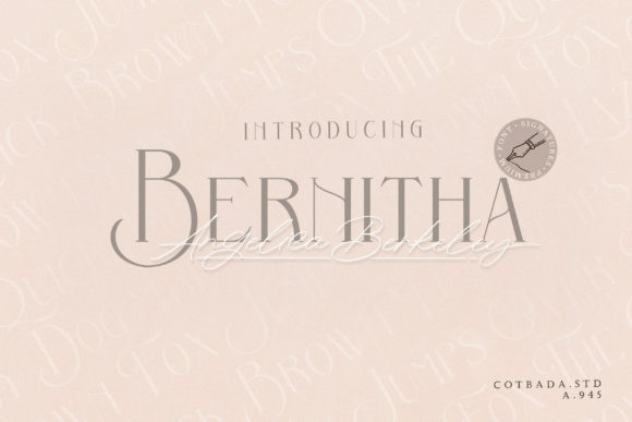 Bernitha Angelica Berkeley Duo Font - Featured Image