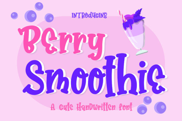 Berry Smoothie Font - Featured Image