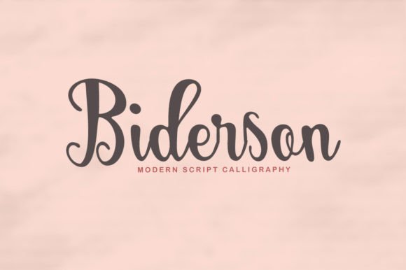 Biderson Script Font - Featured Image