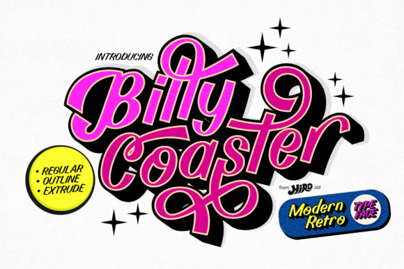 Billy Coaster Font - Featured Image