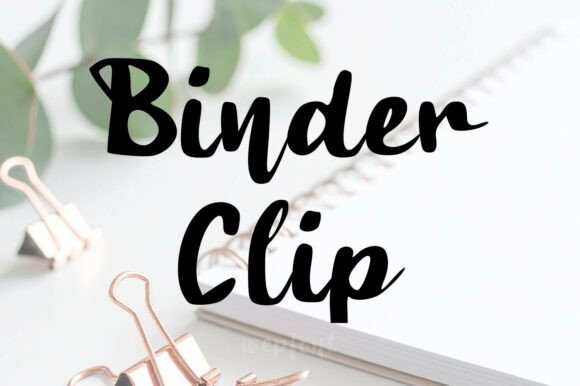 Binder Clip Font - Featured Image