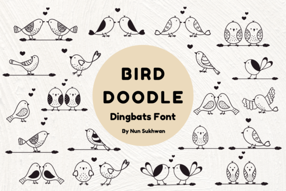 Bird Doodle Font - Featured Image