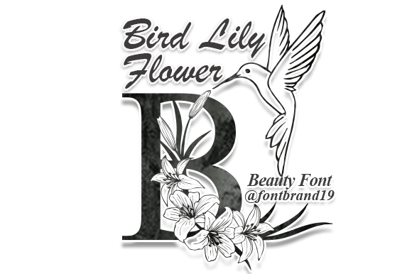 Bird Lily Flower Font - Featured Image