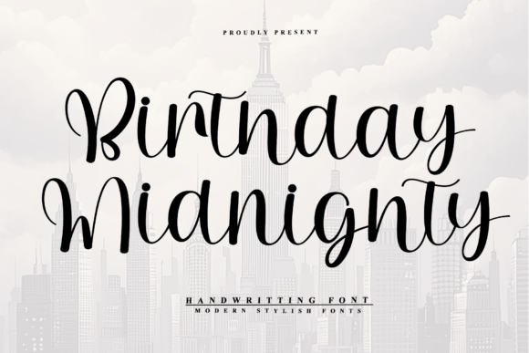 Birthday Midnighty Font - Featured Image